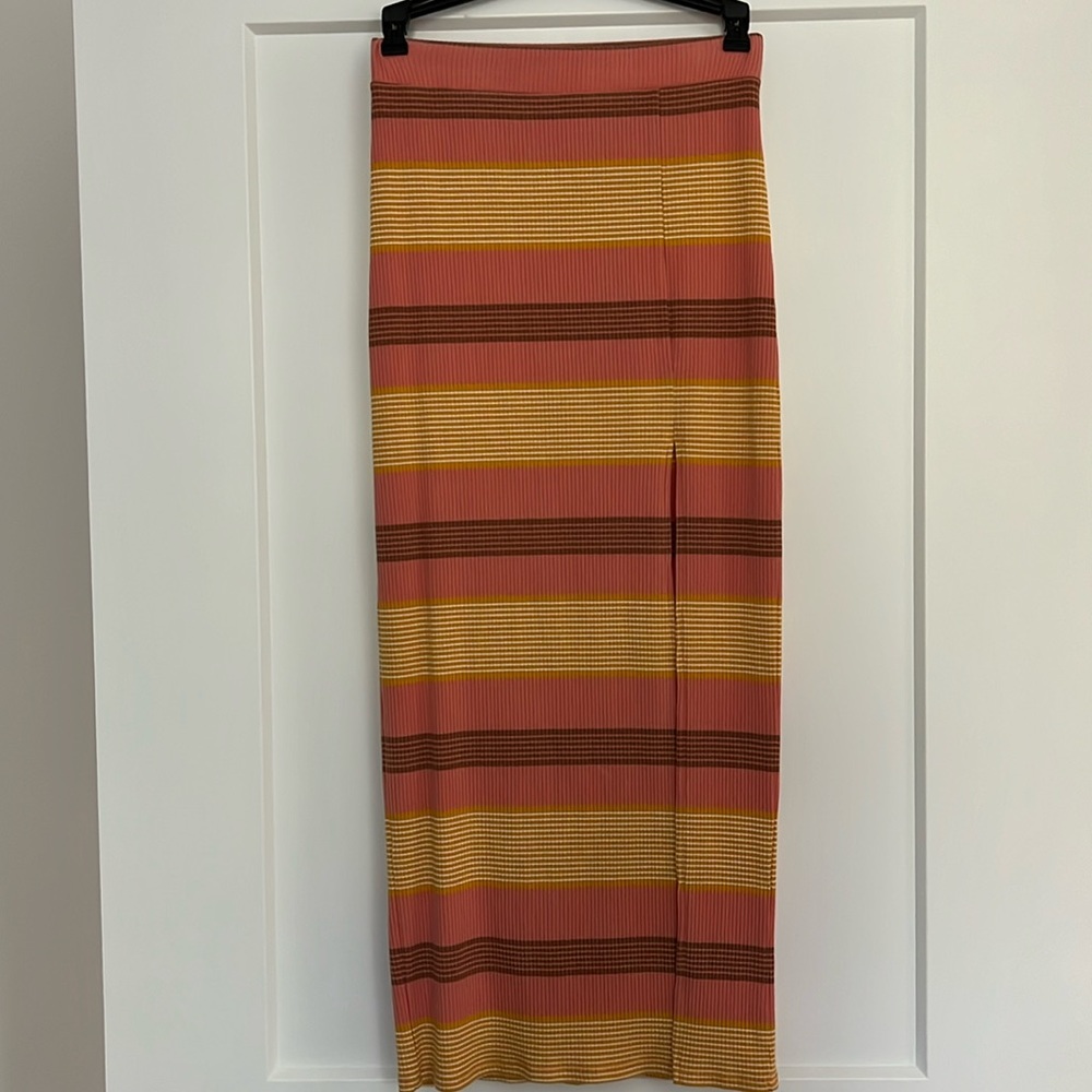 XS LSPACE vintage stripe maxi skirt